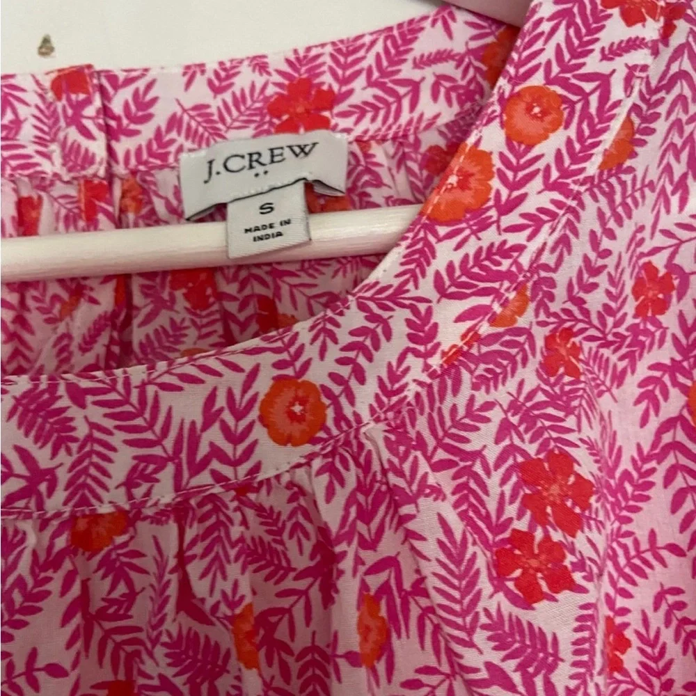 J. Crew Pink Floral Women's Top S - Picture 3 of 4